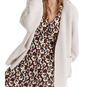 Madewell Redford Open Front Cardigan size Sm Gray